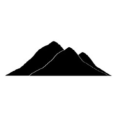 mountain silhouette vector icon
