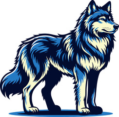 Wolf vector and illustration.