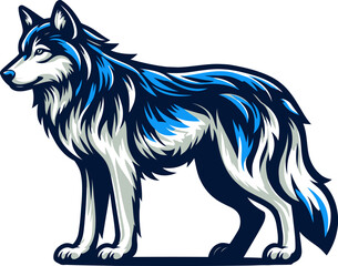 Wolf vector and illustration.