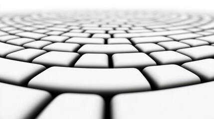 Obraz premium appears cubed, constructed from white elements