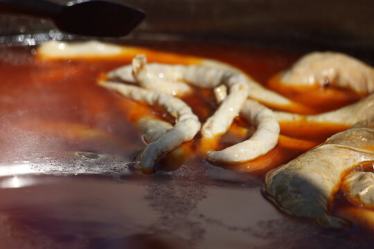 Shirdan and stuffed lamb intestine (sirdan or şırdan) is an offal dish consumed in Western Asia.
