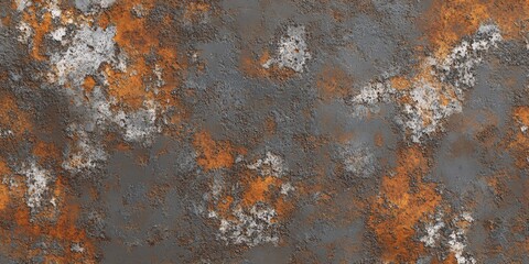 A textured background featuring rust patterns with shades of orange, gray, and white, ideal for artistic and design projects.