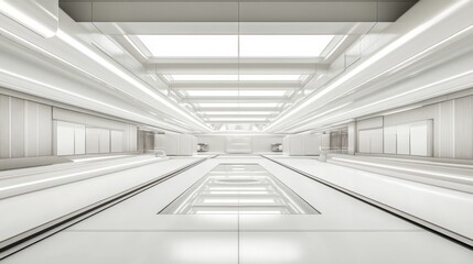 Obraz premium Futuristic Cleanroom with Advanced Machinery Elements