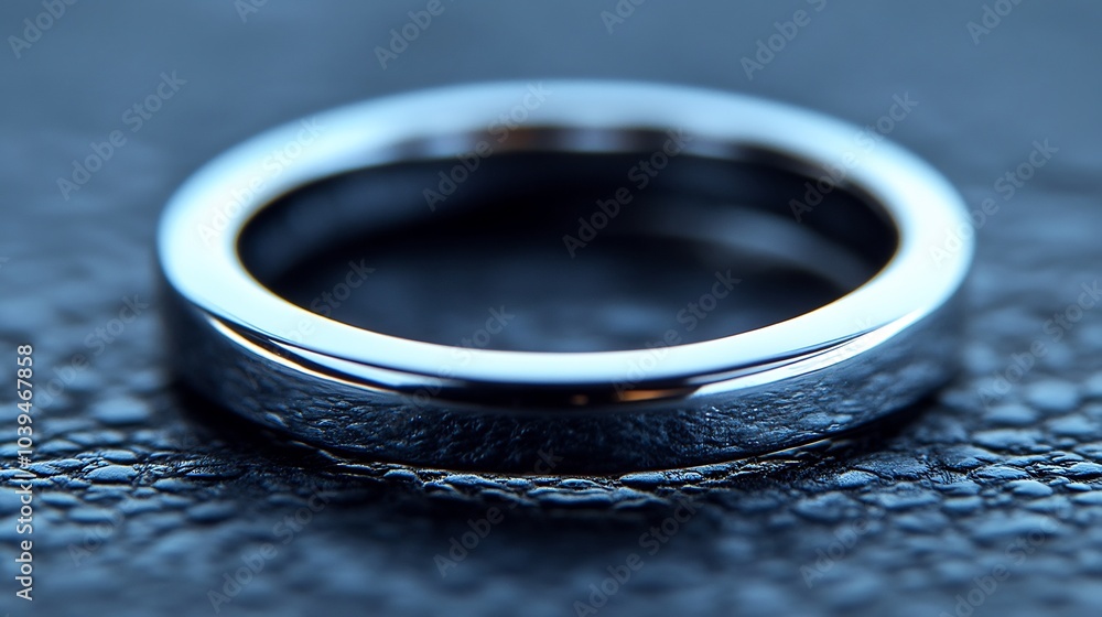 Poster simple silver toe ring with an open band design isolated on a sleek minimalistic background showcasi