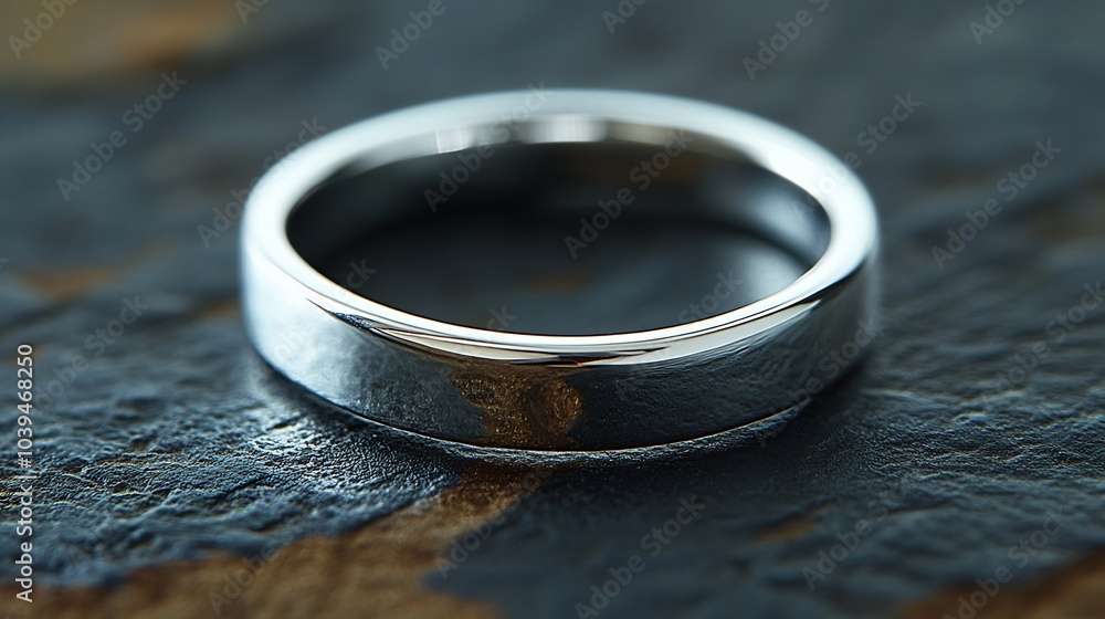 Poster simple silver toe ring with an open band design isolated on a sleek minimalistic background showcasi