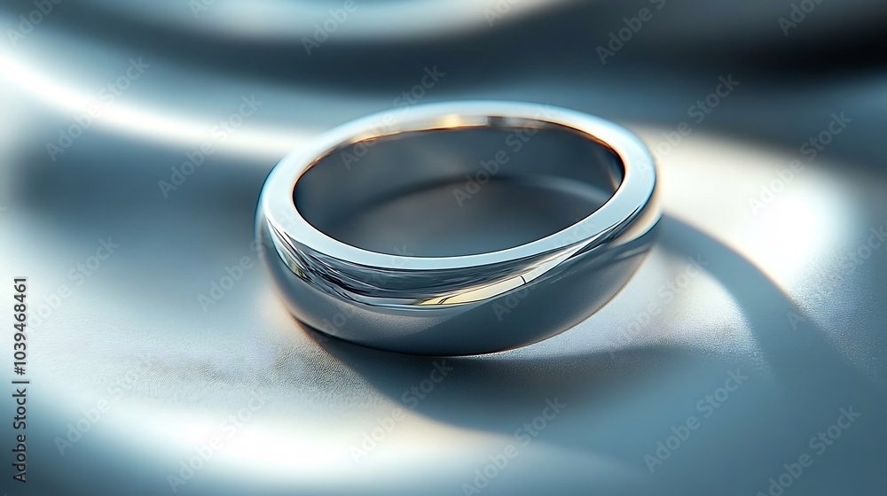 Aufkleber simple silver toe ring with an open band design isolated on a sleek minimalistic background showcasi