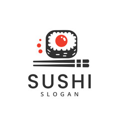 Sushi logo japanese traditional food symbol