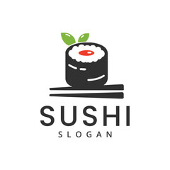 Sushi logo japanese traditional food symbol
