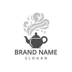 Tea logo design template, restaurant and cafe symbol