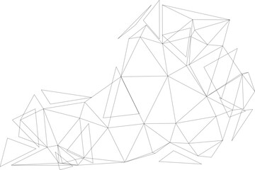 Polygonal network connection line technology