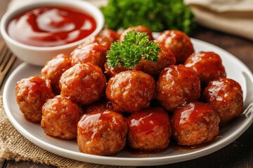 Chicken Meatballs with Savoury Glaze: Homemade Chicken Snack for Dinner