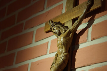 Crucifixion of Christ made of wood