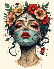 carnival mask on black