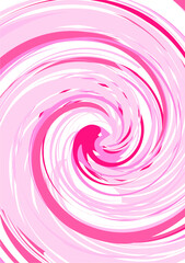 The background image is in pink tones, using shapes to arrange. Composition with gradation used for graphics