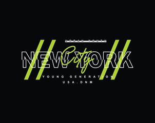 New York City urban style brand typography for t shirt, apparel and other print uses