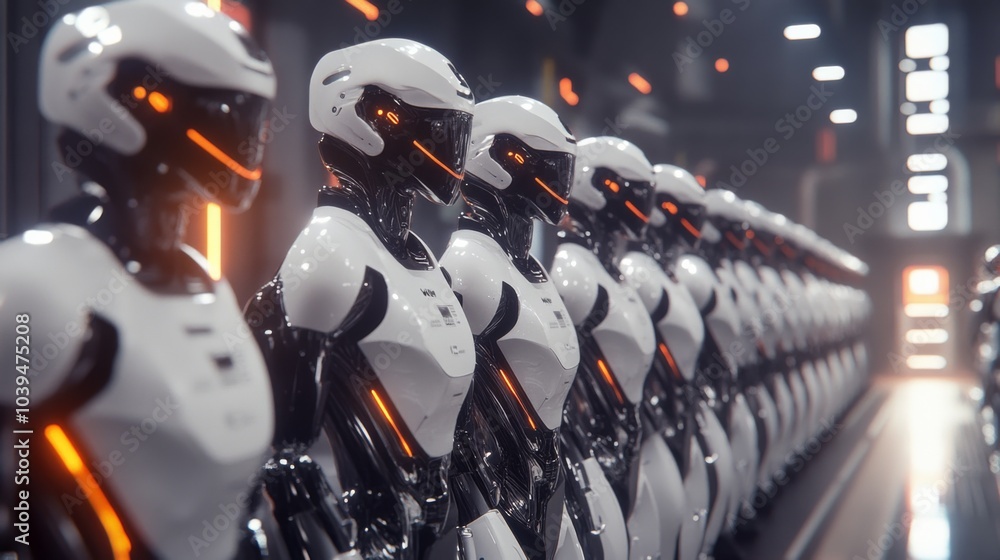 Poster high-tech robotics in a clean environment