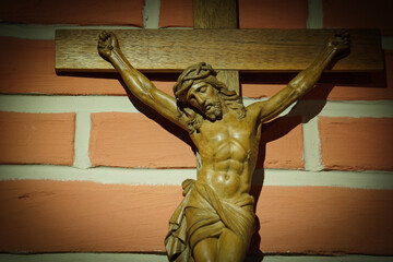 Crucifixion of Christ made of wood