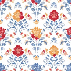 Colorful Traditional Floral Pattern Design