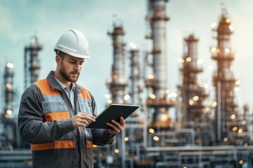 engineer working for oil refinery, oil indusrty , petroleum