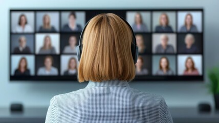 Group telehealth therapy session, diverse participants interacting via video conference, telehealth, virtual therapy