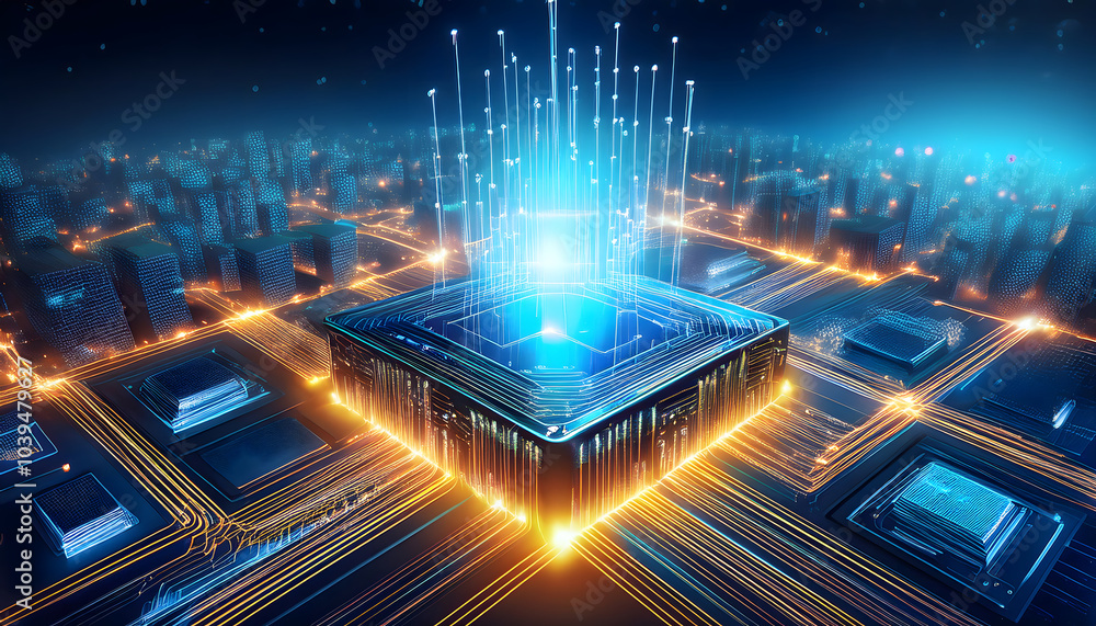 Poster innovative technology the rise of quantum computing and its impact on the future of digital innovati