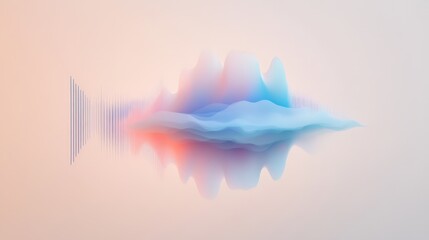 Ethereal landscape with vibrant color gradients