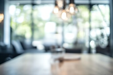 ソフトフォーカスがかかったおしゃれな室内 | Chic Dining Room with Soft Focus and Modern Design