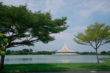Beautiful architecture in Rama IX Park