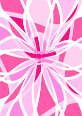 The background image is in pink tones, using shapes to arrange. Composition with gradation used for graphics