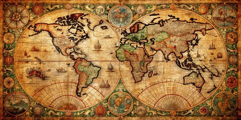 Ancient Map Mundi, offering a glimpse into medieval cartography and worldview.