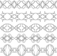 A collection of edge lines design can be used as a frame or page decoration