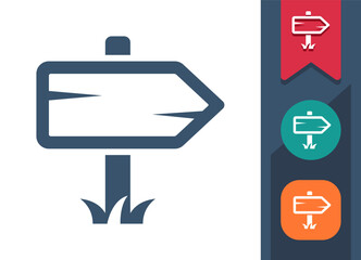 Road Sign, Direction, Navigation Icon