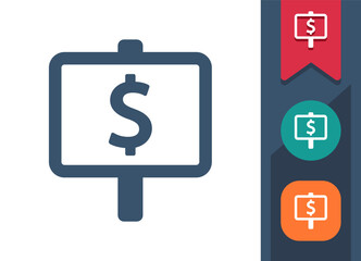 Real Estate Sign, Price Icon