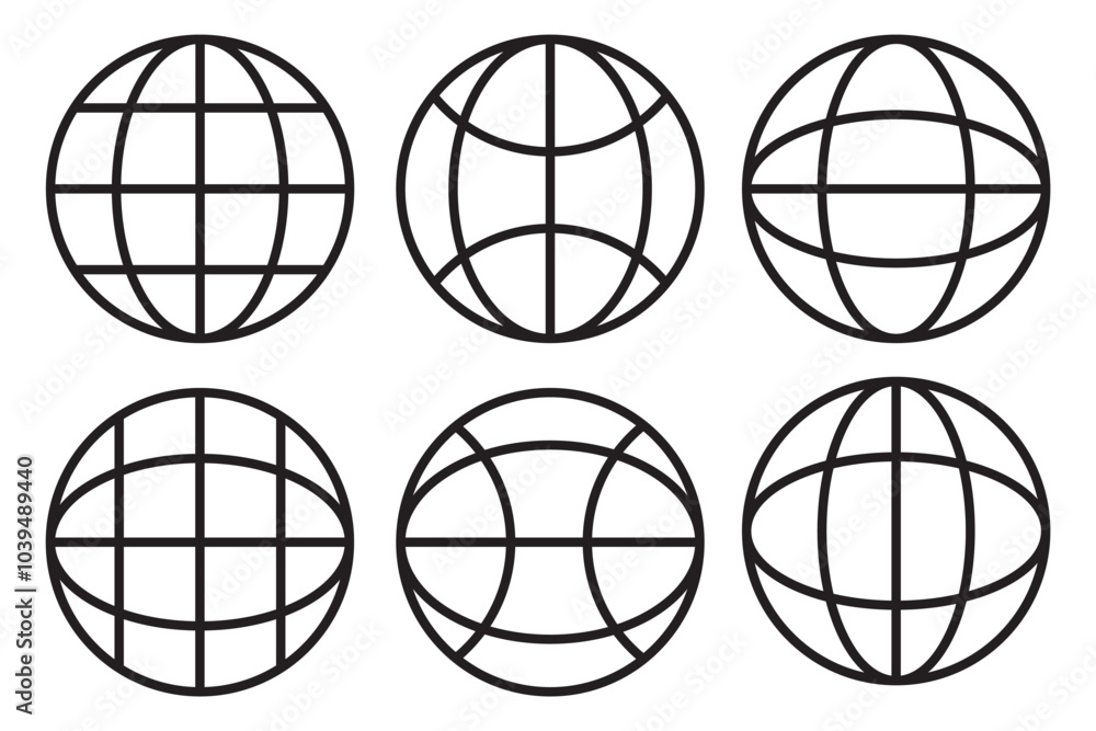 Poster web icon vector. website icon or globe icon set vector illustration.