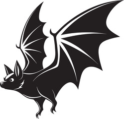 Title suggestion: "Fierce Flying Bat Illustration