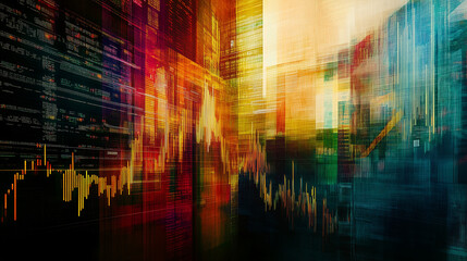 abstract background with numbers, artistic background image based on stock charts, forex trading charts, computer networks, datacenters