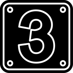 Number 3 Icon