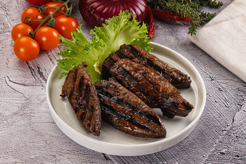 Grilled diet beef liver steak