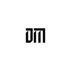 DM monogram logo design letter text name symbol monochrome logotype alphabet character simple logo