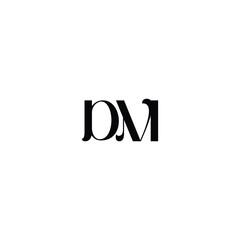 DM monogram logo design letter text name symbol monochrome logotype alphabet character simple logo