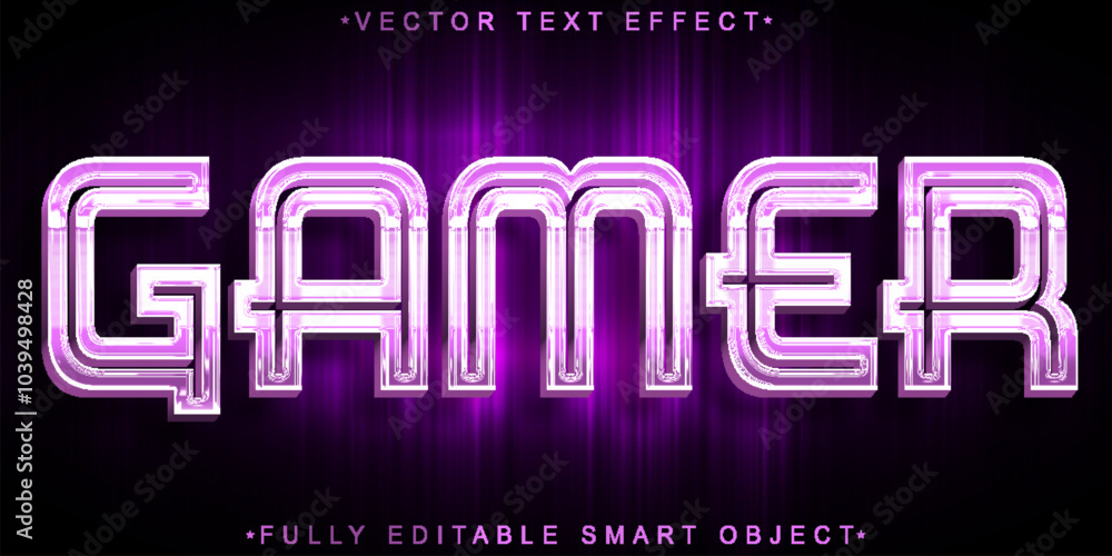 Aufkleber shiny esport gamer vector fully editable smart object text effect