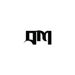 Obraz premium DM monogram logo design letter text name symbol monochrome logotype alphabet character simple logo