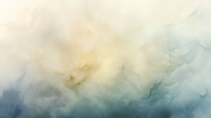 Naklejka premium Abstract watercolor background with soft, blended shades of blue, green, and yellow.
