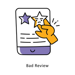 Bad Review isometric stock illustration. EPS File stock illustration