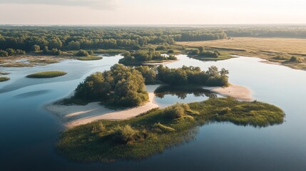 Obraz premium Floating dunes located in Poland.