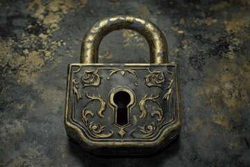 Combination Lock. Padlock Security Concept for Secretive Memory Protection