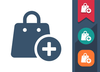 Shopping Bag With Button Icon