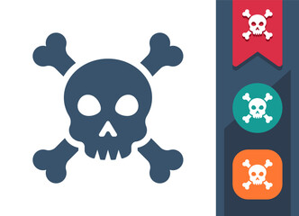 Skull And Crossbones, Death, Danger Icon