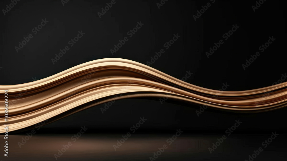 Aufkleber elegant abstract gold texture with fluid flowing patterns creates stunning visual effect against dar