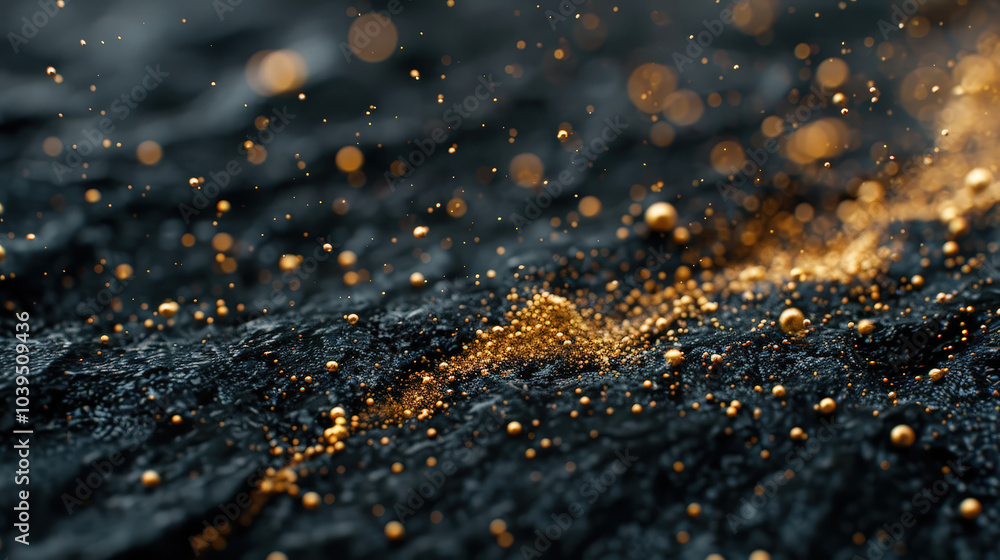 Poster mesmerizing abstract gold texture with fluid flowing patterns creates captivating visual experience.